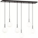 Richard June Sorelle 6 Light 48.35 inch Aged Iron Linear Chandelier Ceiling Light