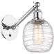 Ballston Belfast LED 6 inch Polished Chrome Sconce Wall Light in Deco Swirl Glass