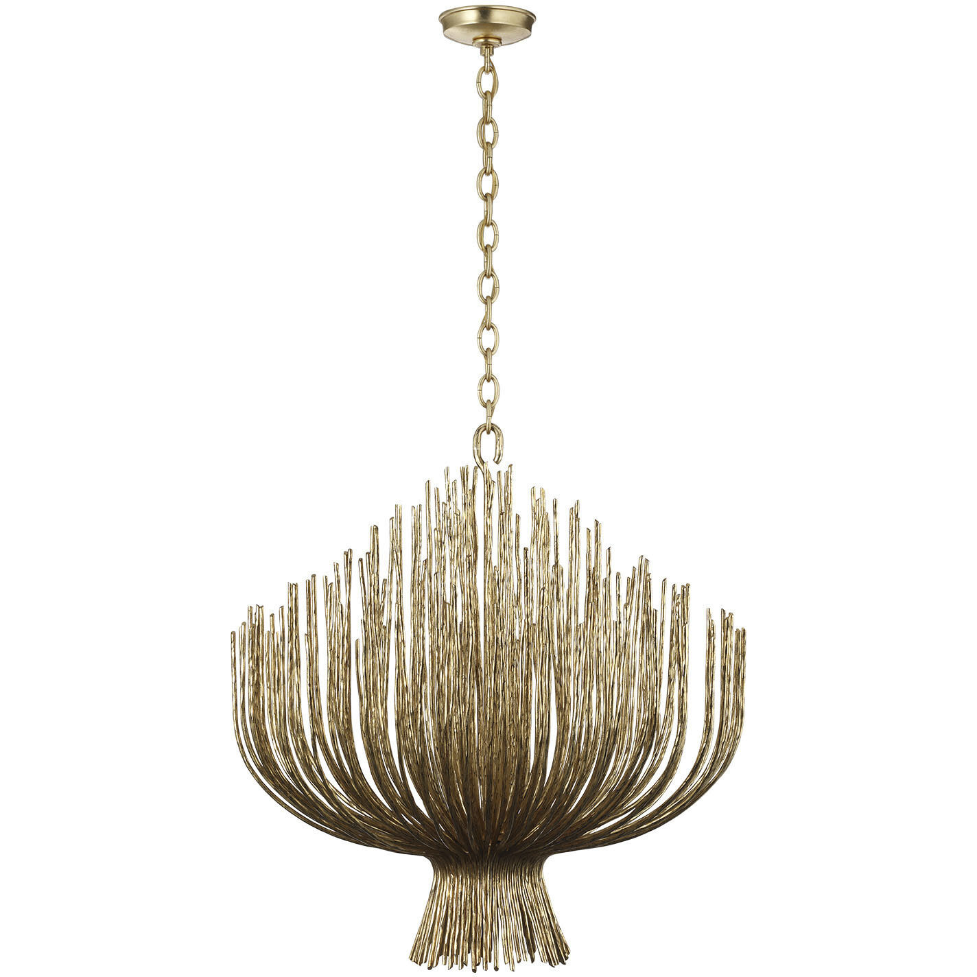 Chapman & Myers Astra LED 31.75 inch Gilded Iron Sculpted Chandelier Ceiling Light