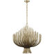 Chapman & Myers Astra LED 31.75 inch Gilded Iron Sculpted Chandelier Ceiling Light