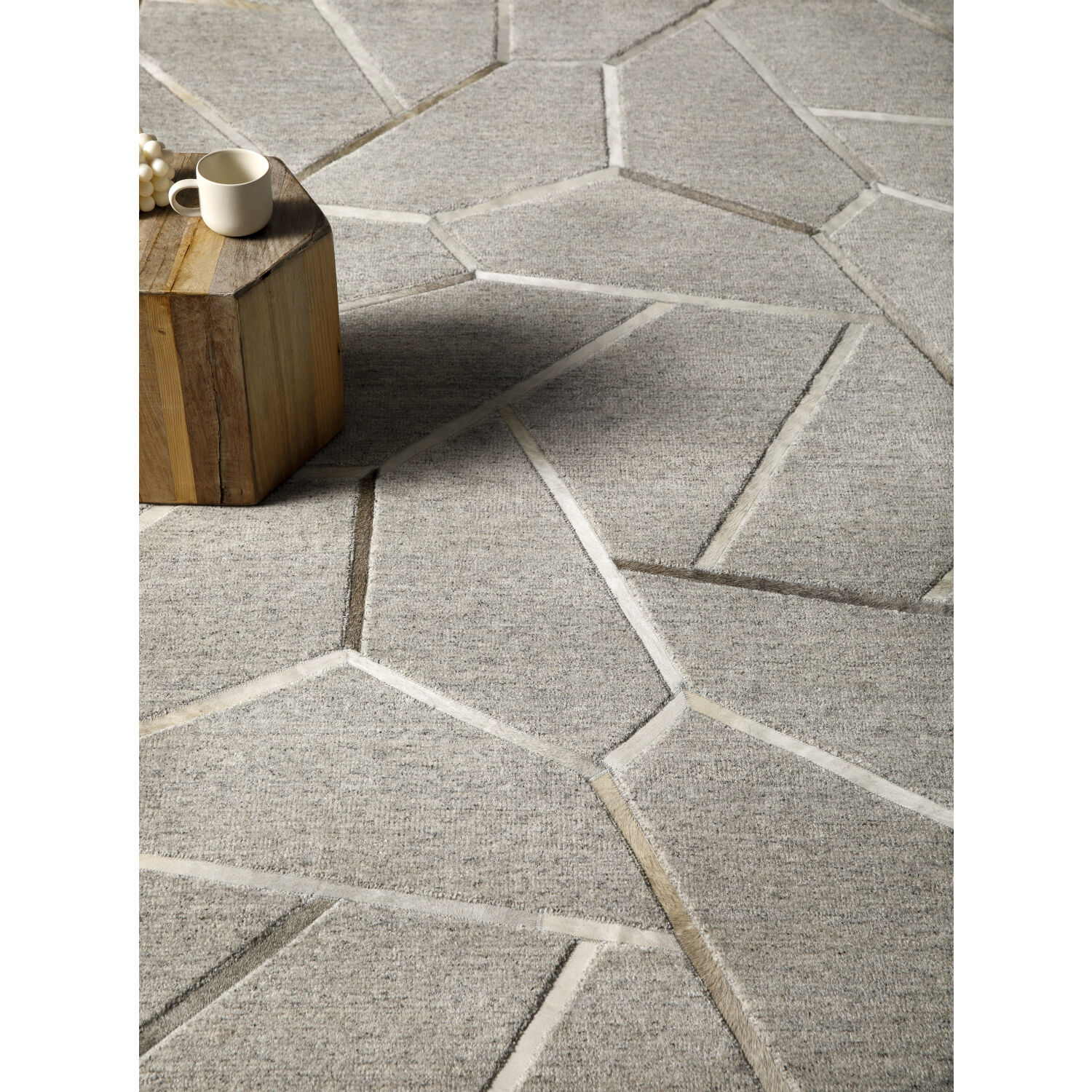 Eloquent 90 X 60 inch Medium Gray Rug, Rectangle