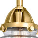 Nouveau 2 Small Canton 1 Light 5.25 inch Satin Gold Sconce Wall Light in Seedy Glass