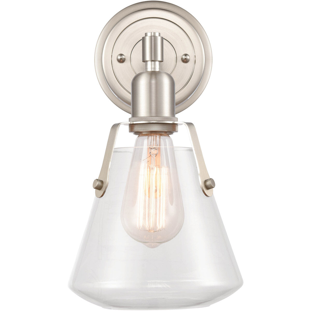 Luna 1 Light 7 inch Satin Nickel Bath Vanity Light Wall Light