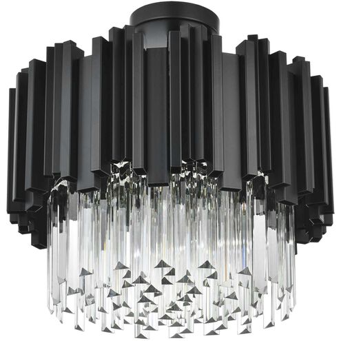 Willow 4 Light 16 inch Black Flush Mount Ceiling Light