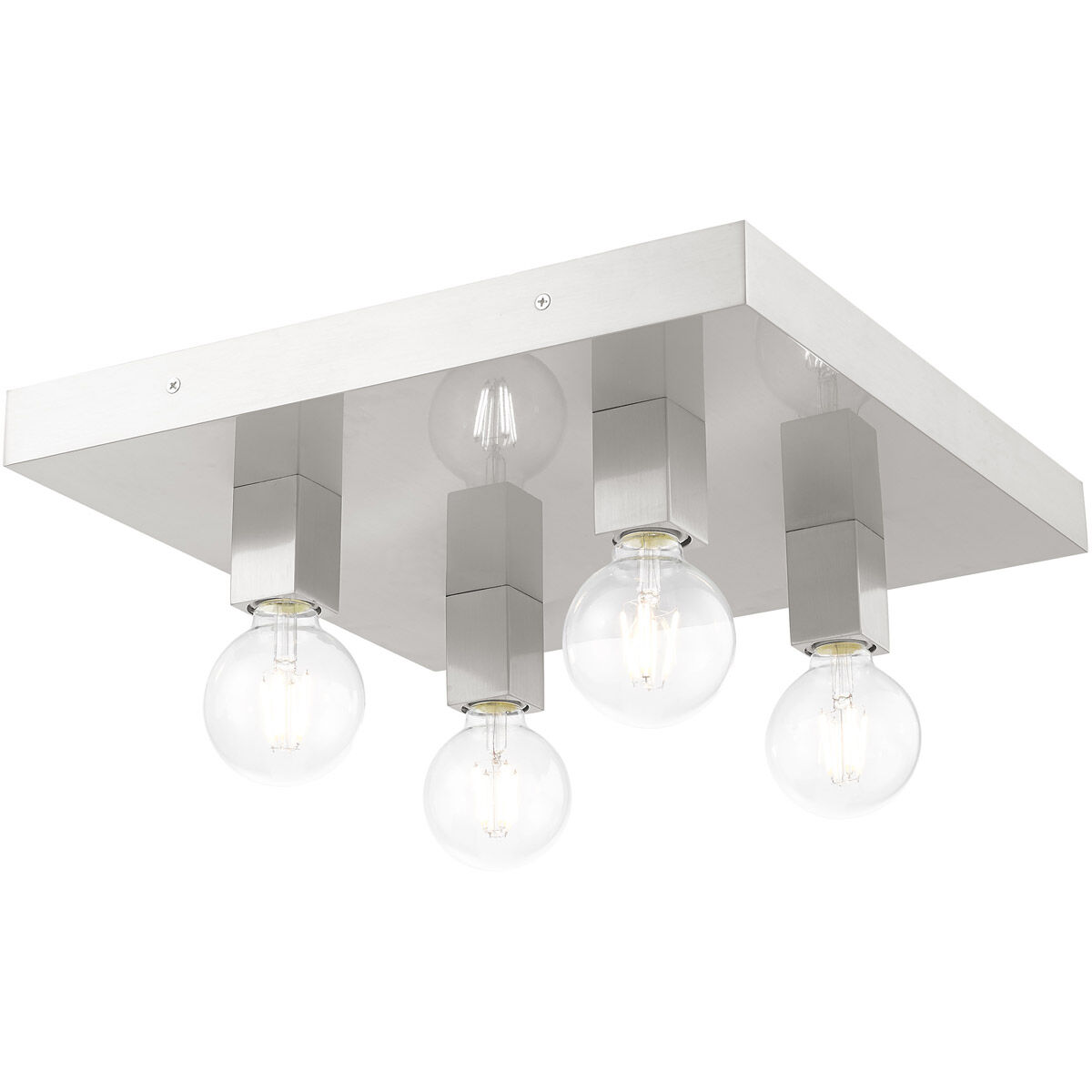 Solna 4 Light 16 inch Brushed Nickel Flush Mount Ceiling Light