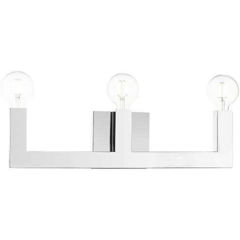 Solna 3 Light 22 inch Polished Chrome Vanity Sconce Wall Light