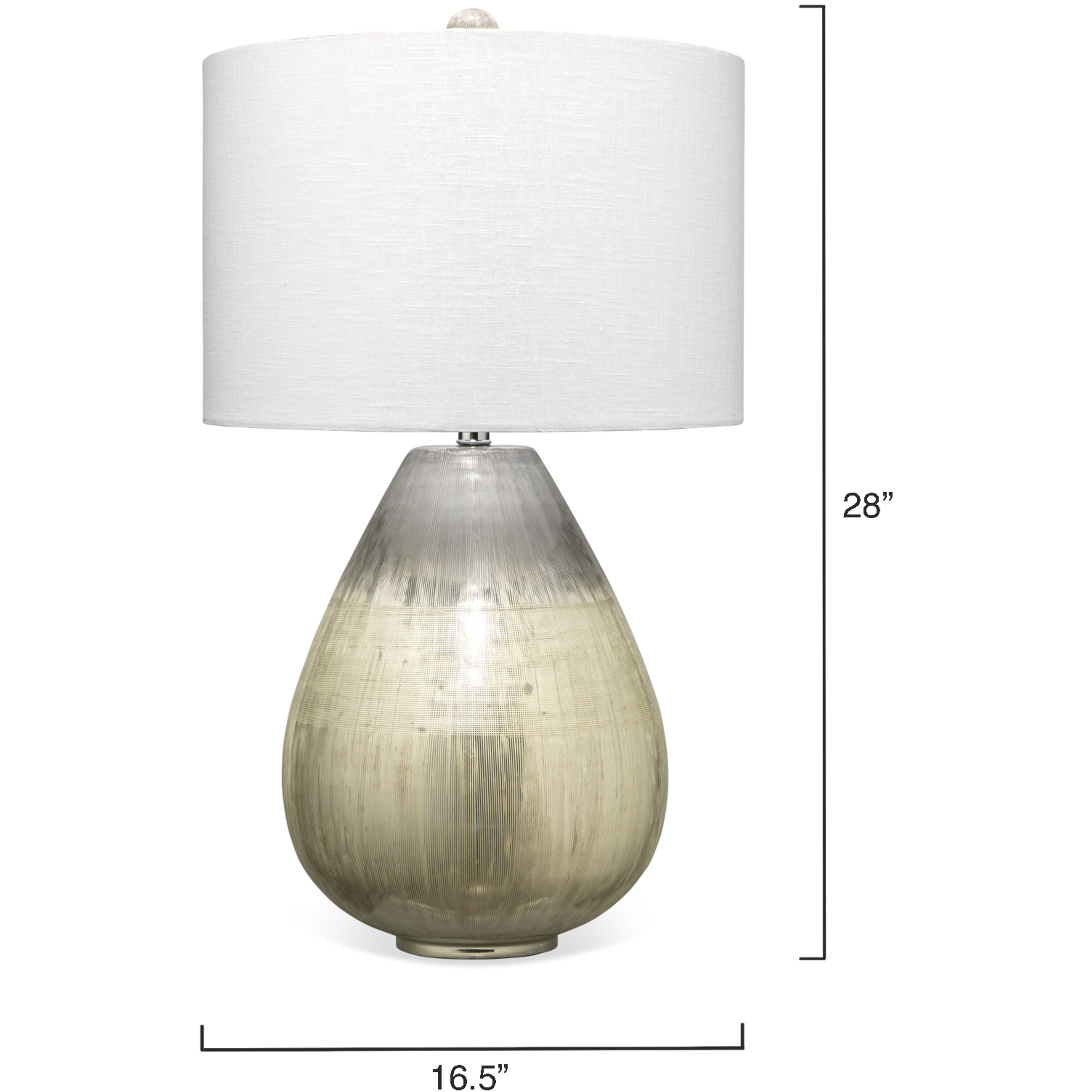 Damsel 28 inch 150.00 watt Etched Mercury Glass Table Lamp Portable Light