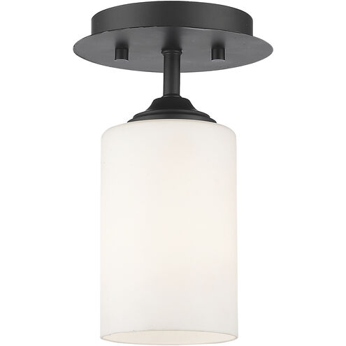 Bordeaux 1 Light 5.5 inch Bronze Flush Mount Ceiling Light