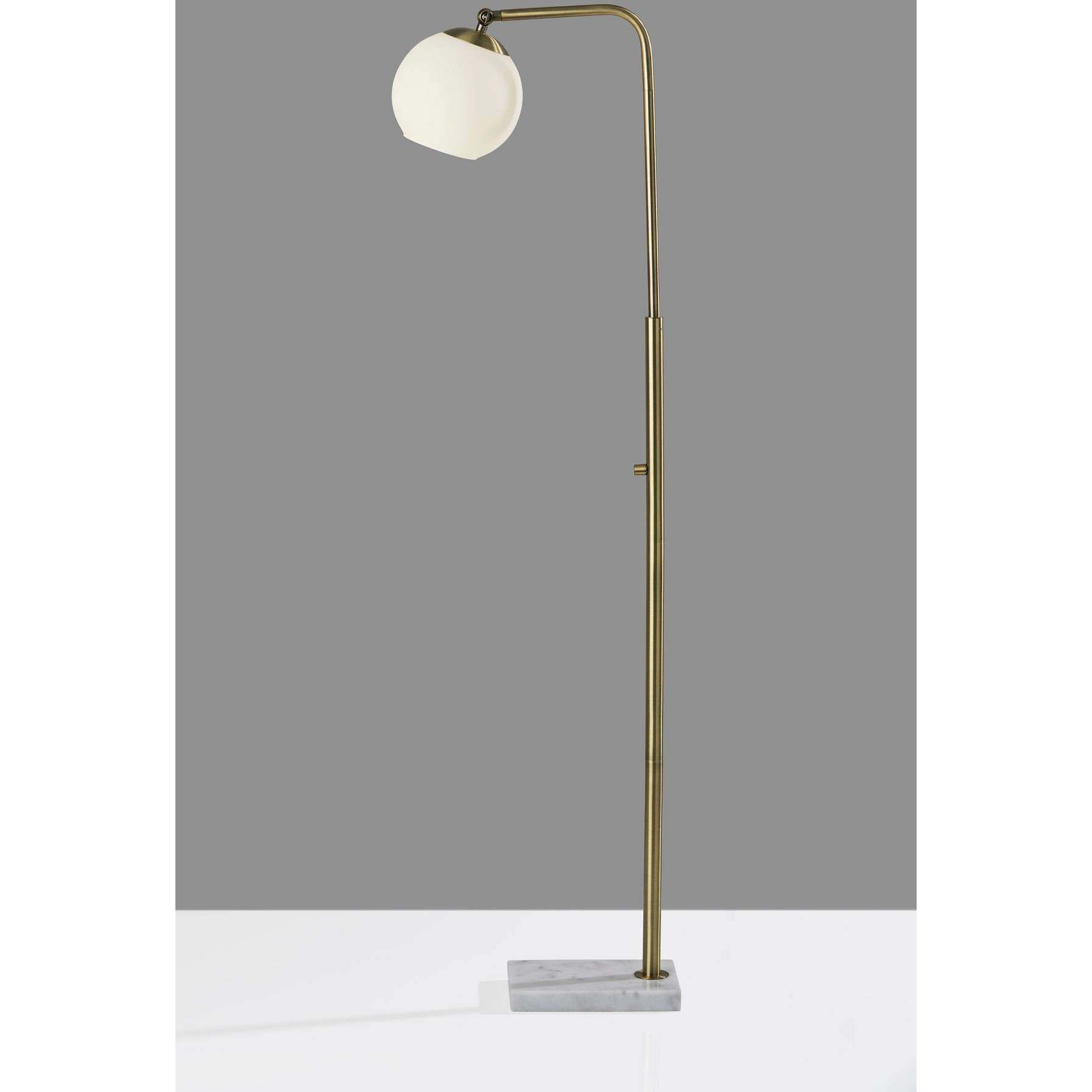 Remi 55 inch 60.00 watt Antique Brass Floor Lamp Portable Light