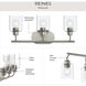 Reines 3 Light 22.75 inch Brushed Nickel Bath Vanity Wall Light