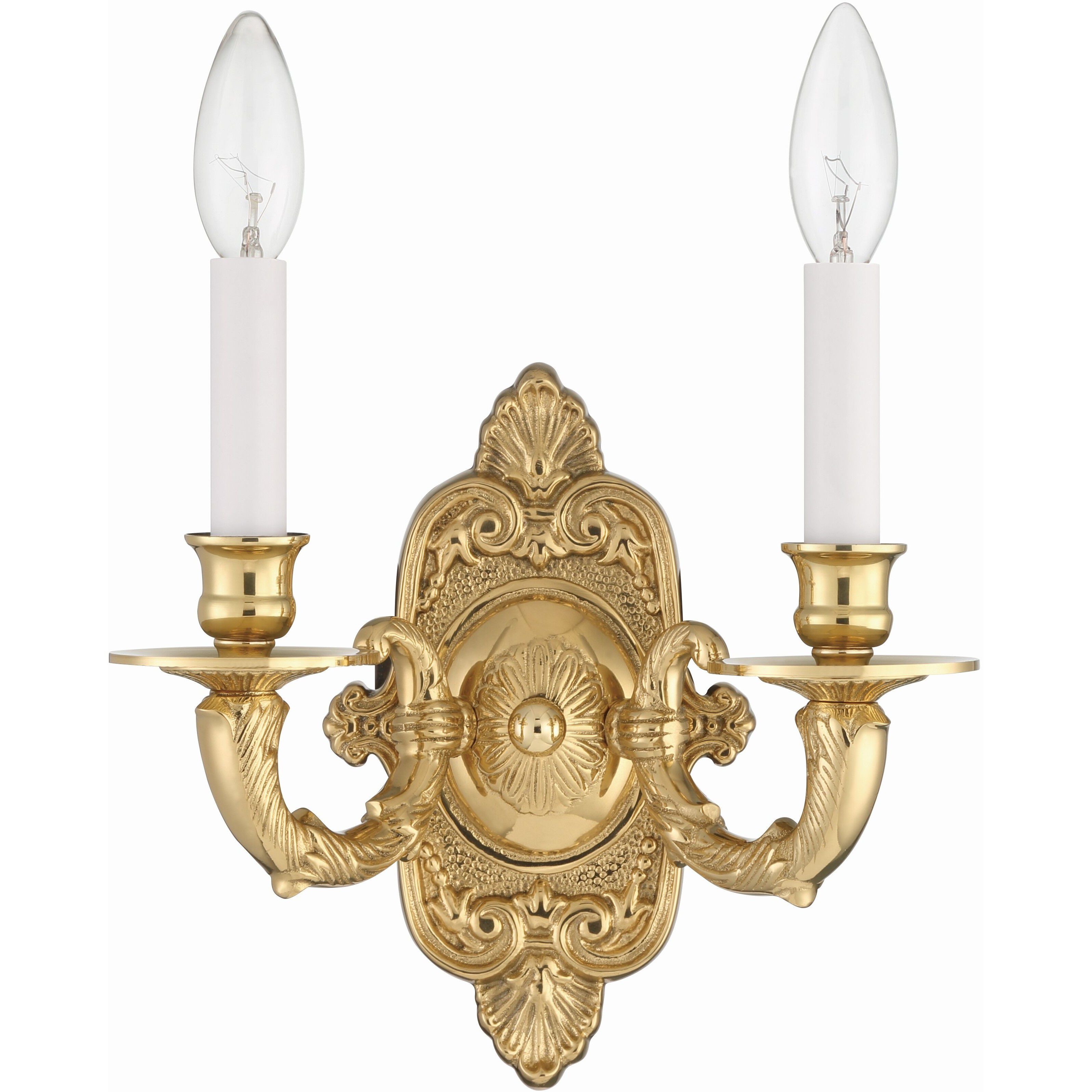 Marlowe Bath Wall Light in Polished Brass