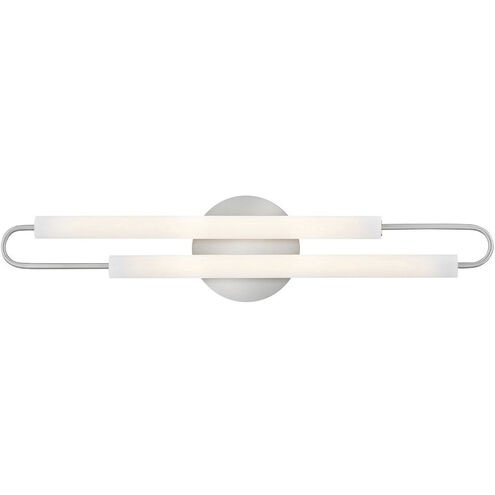 Eos LED 25 inch Brushed Nickel Vanity Light Wall Light, Vertical