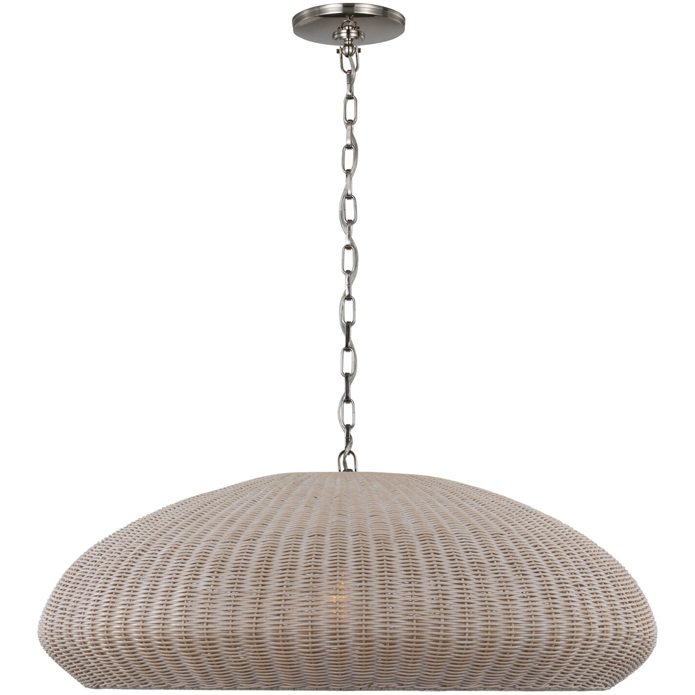 Visual Comfort Signature Collection Chapman & Myers Kokomo LED 32 inch Polished Nickel Wide Pendant Ceiling Light CHC5659PN-ASW - Open Box