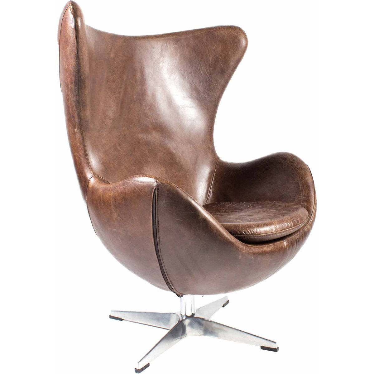 St Anne Brown Swivel Club Chair