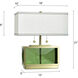 Celeste 21 inch 60 watt Polished Brass and Green Table Lamp Portable Light