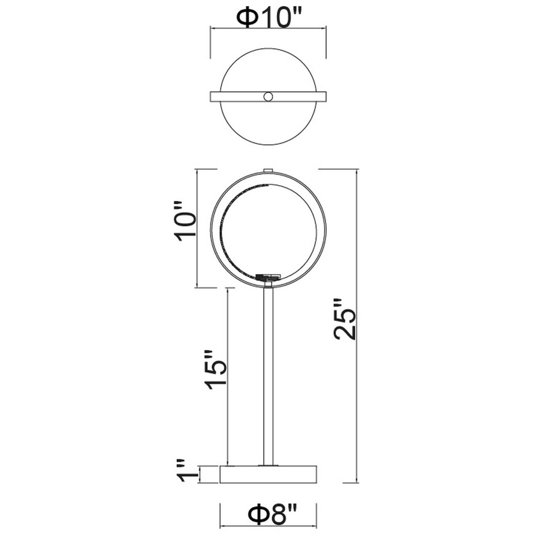 Da Vinci 25 inch 7.00 watt Brass Table Lamp Portable Light