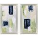 Abstract Collection Silver Leaf Wood In Shadow Box Style Canvas