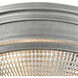 Sylvester 2 Light 14 inch Weathered Zinc with Satin Nickel Flush Mount Ceiling Light
