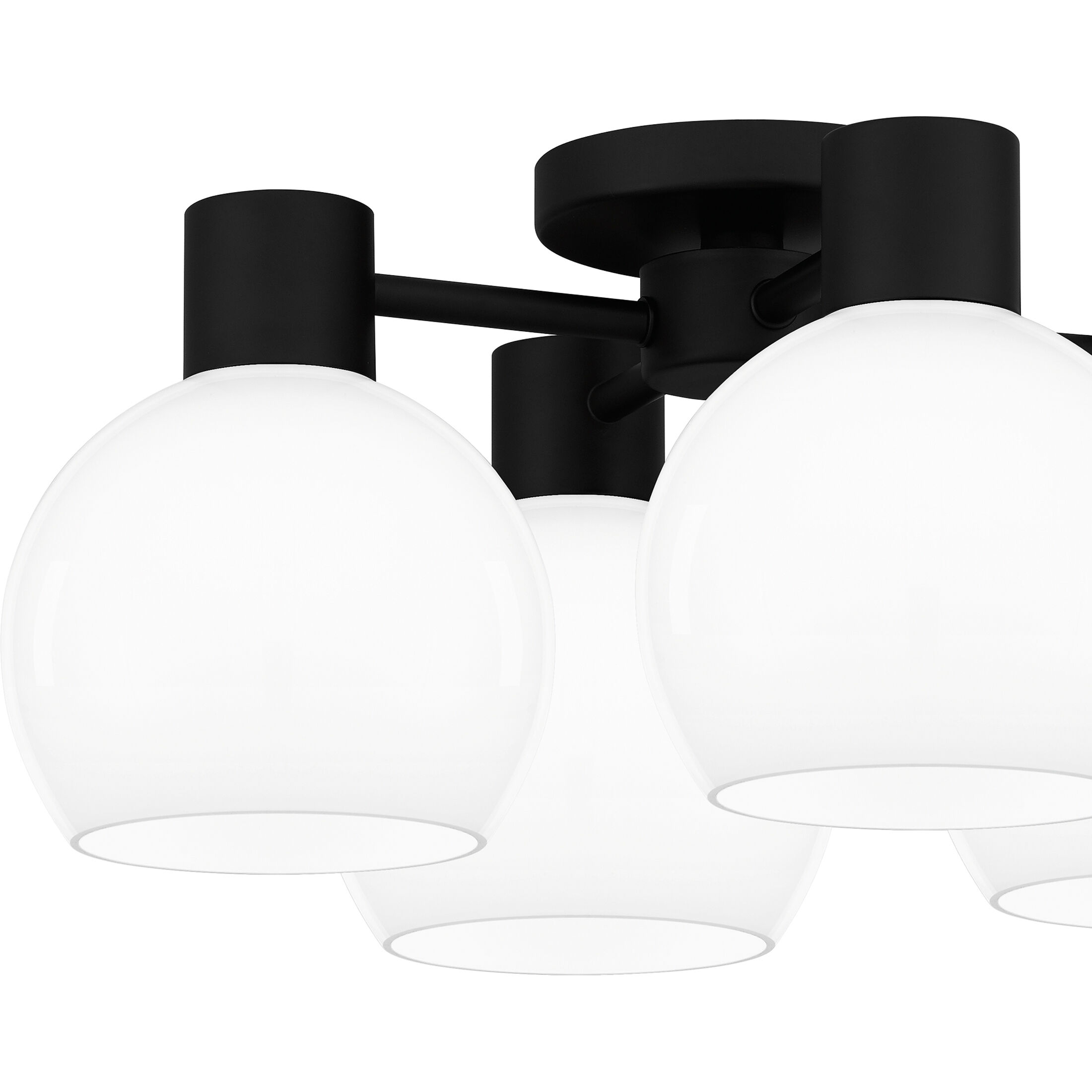 Donahue 4 Light 18 inch Matte Black Semi-Flush Mount Ceiling Light