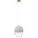 Sonoma Ave. 1 Light 12 inch Brushed Brass Pendant Ceiling Light