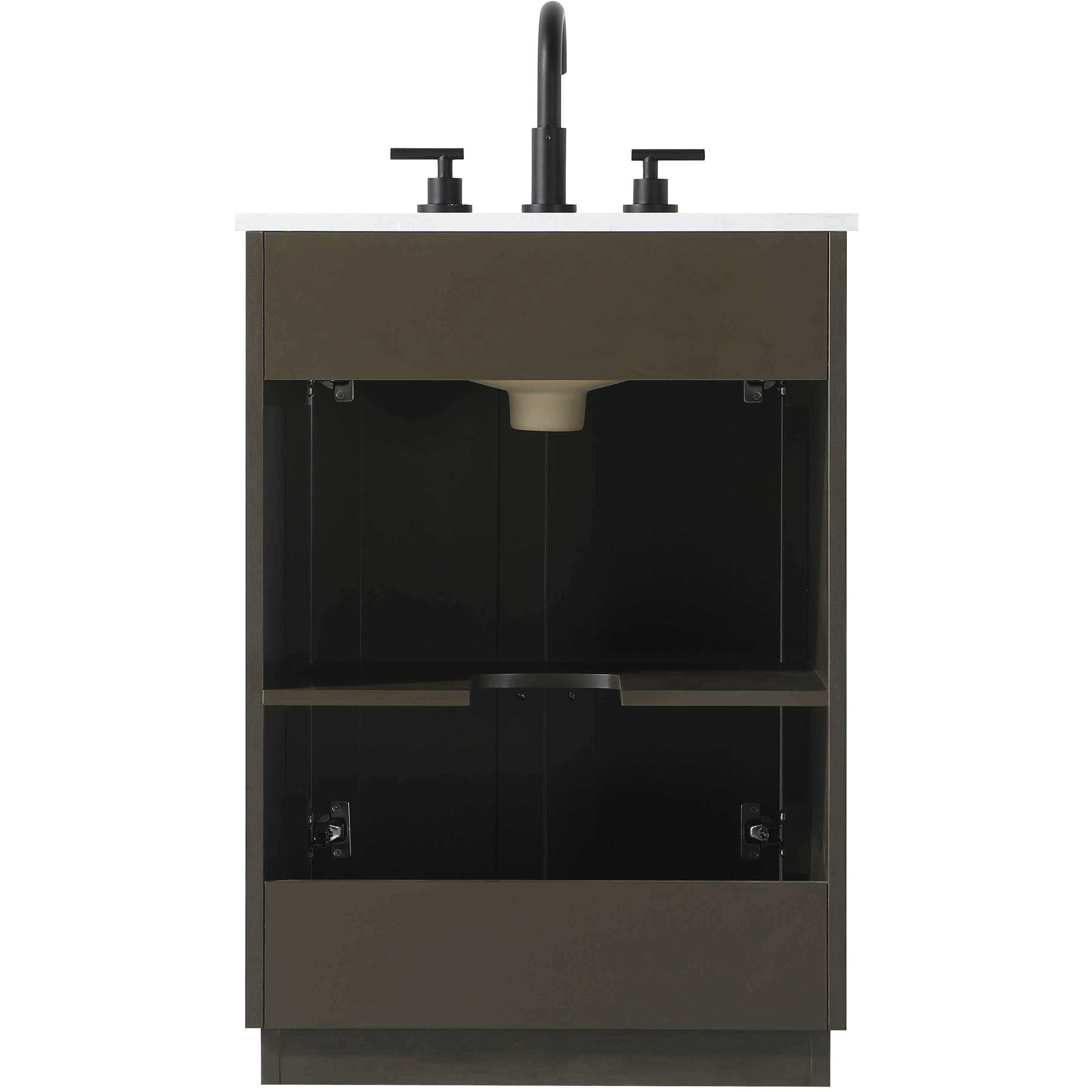 Chase 24 X 34 inch Chocolate Oak Bathroom Vanity Cabinet