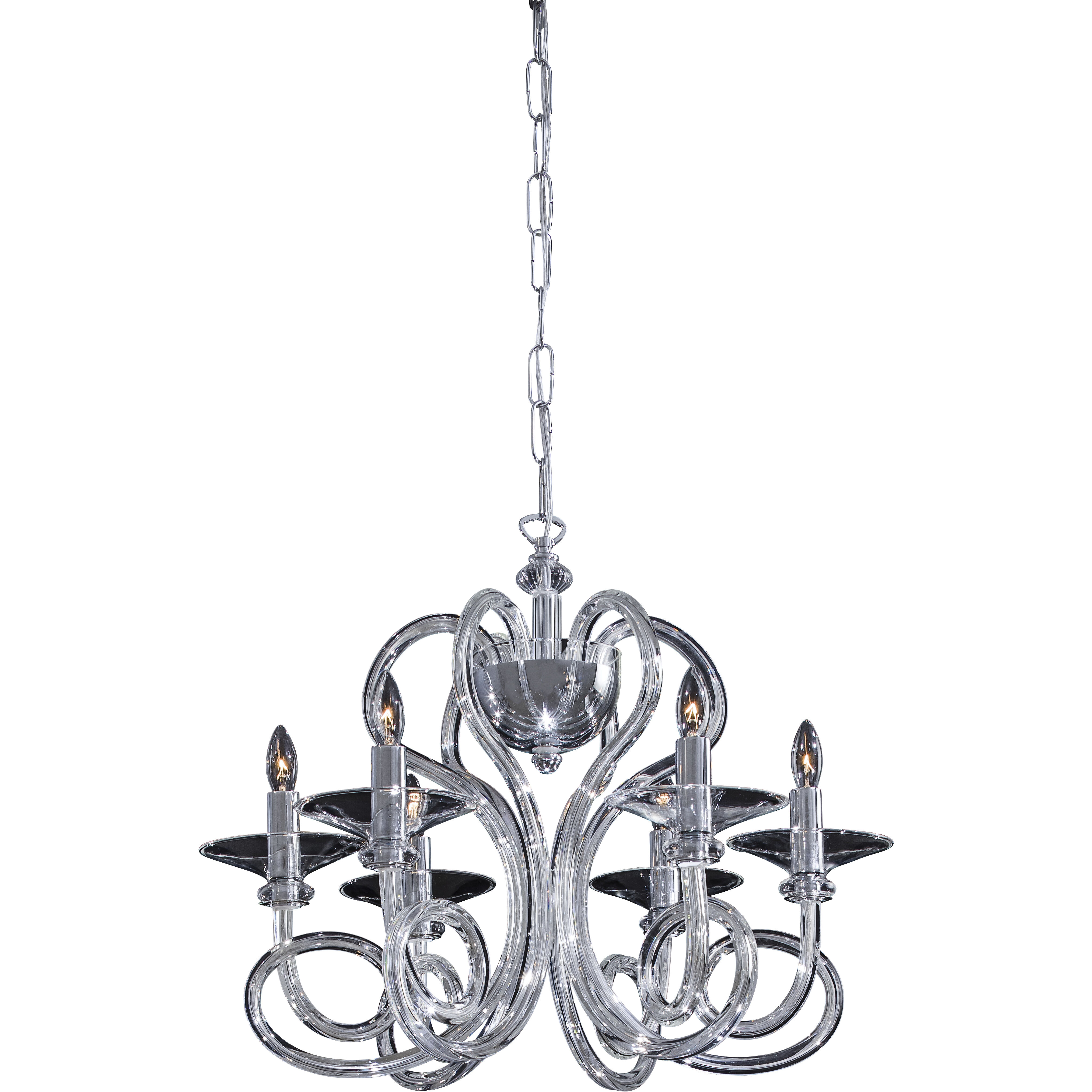 Metropolitan Family Collection 6 Light 21.25 inch Chrome Chandelier Ceiling Light