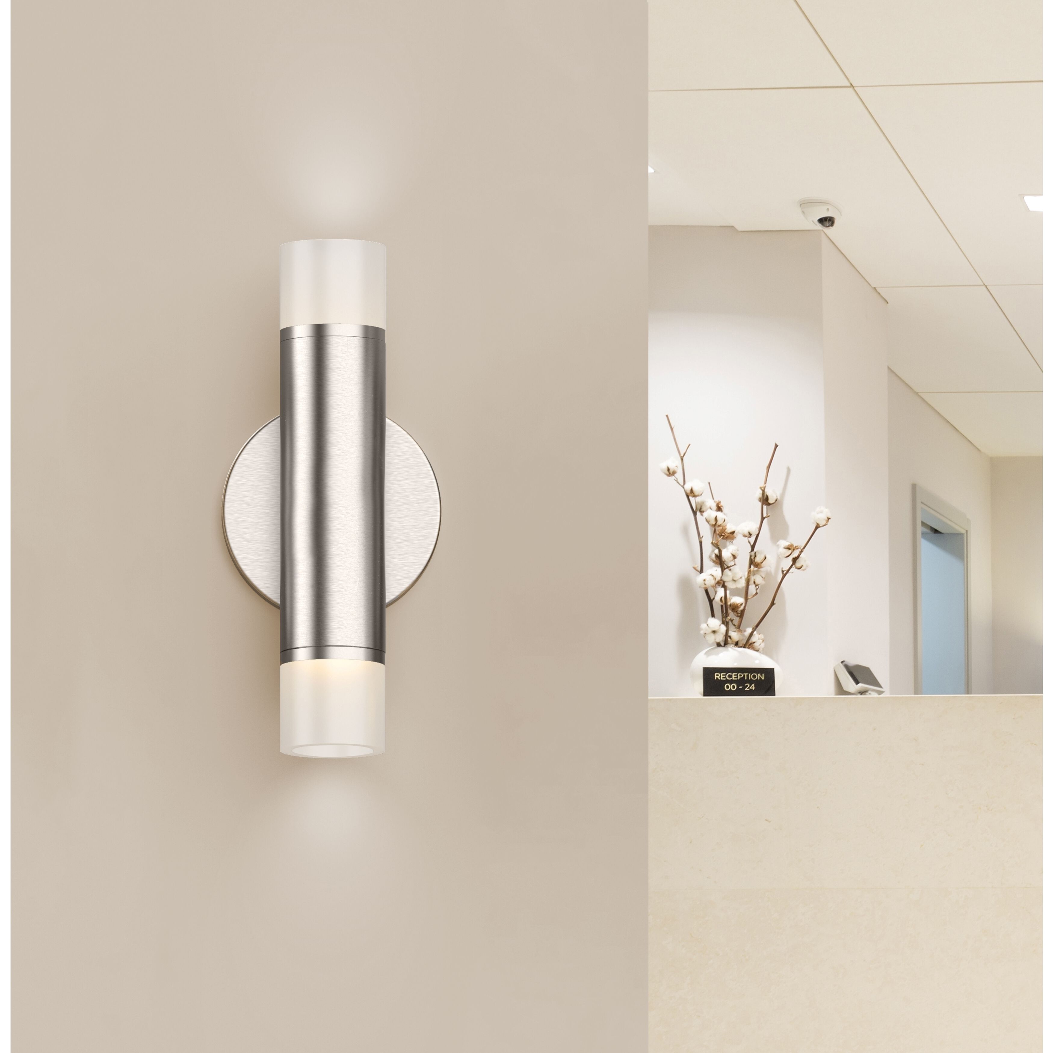 ALC LED 2 inch Satin Nickel ADA Wall Sconce Wall Light