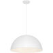 Huck LED 19.5 inch Matte White Pendant Ceiling Light