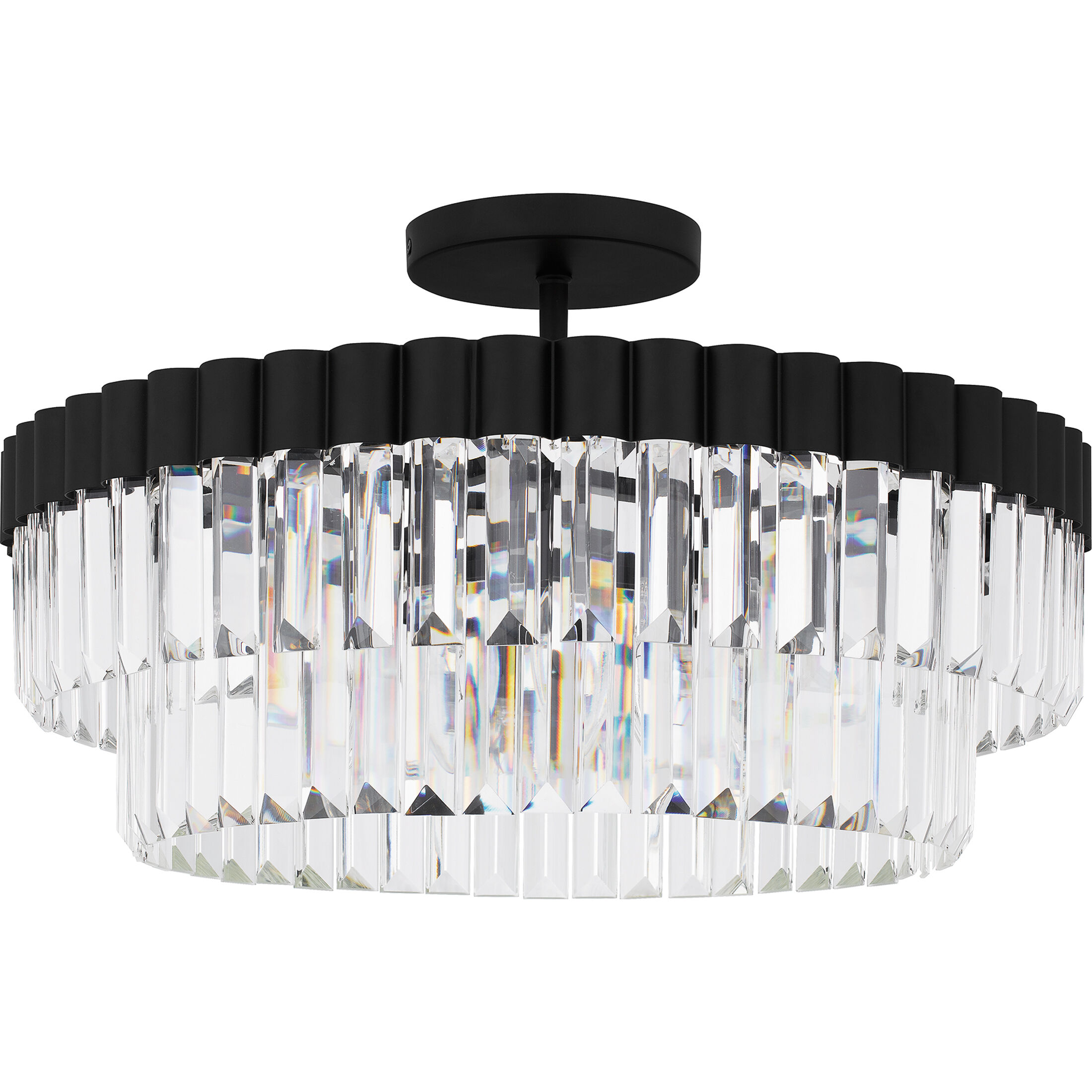 Starlight 4 Light 18.5 inch Matte Black Semi-Flush Mount Ceiling Light, Large