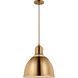 TOB by Thomas O'Brien Huey LED 15 inch Satin Brass Pendant Ceiling Light