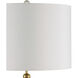 Waterfall 27.5 inch 150 watt Clear and Natural and Brass Table Lamp Portable Light