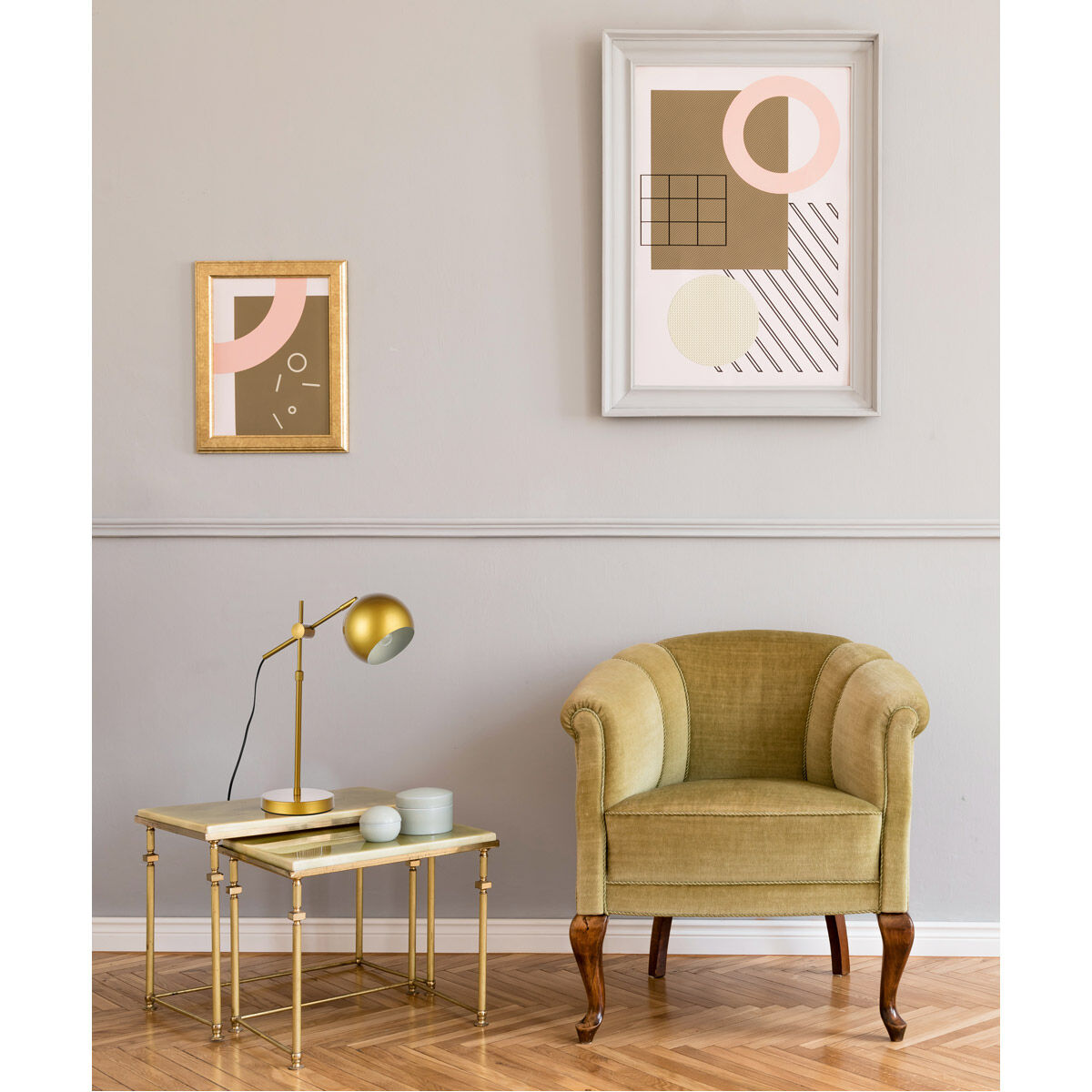 Forrester 17.1 inch 40 watt Brass Table Lamp Portable Light