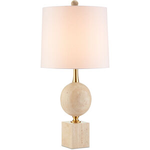 Adorno 32.25 inch 150 watt Natural/Beige/Antique Brass Table Lamp Portable Light