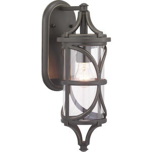 Chay 1 Light 17 inch Antique Bronze Outdoor Wall Lantern, Small, Design Series
