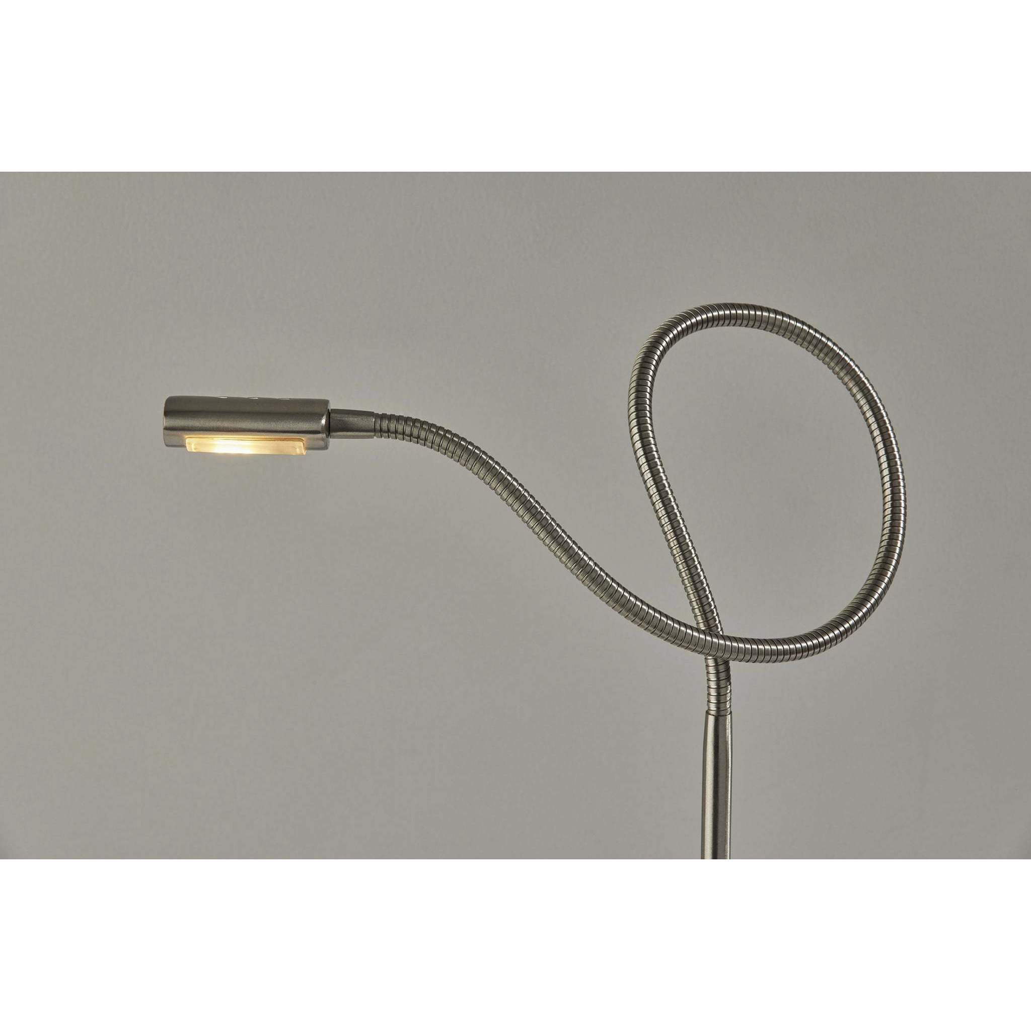 Eternity 21 inch 6.00 watt Brushed Steel Desk Lamp Portable Light