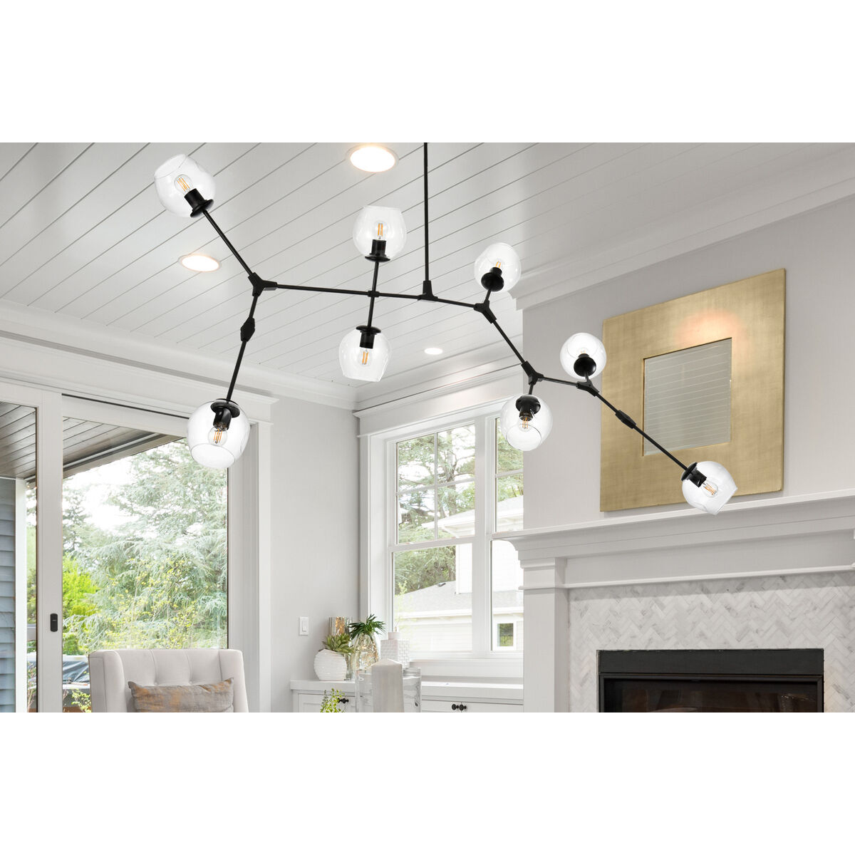 Cavoli 8 Light 32 inch Black Chandelier Ceiling Light