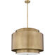 Harlech 4 Light 32.5 inch Rubbed Brass Chandelier Ceiling Light