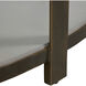 Marlon 48.5 X 48.25 inch Textured Black and Brushed Brass with Cerused White Coffee Table