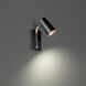 Stylus LED 5.63 inch Black and Gold Reading Light Wall Light