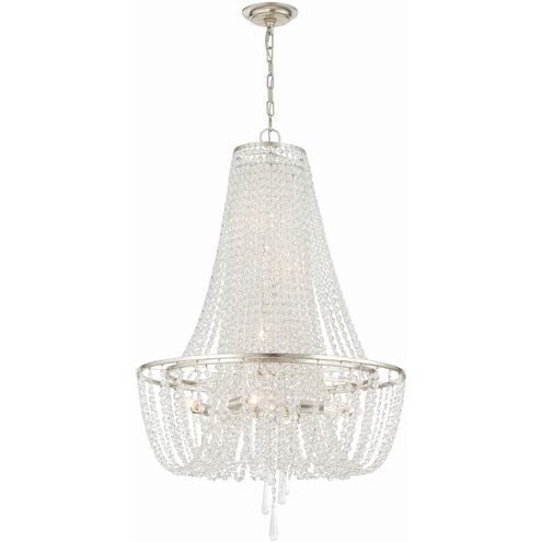 Arcadia 9 Light 24 inch Antique Silver Chandelier Ceiling Light