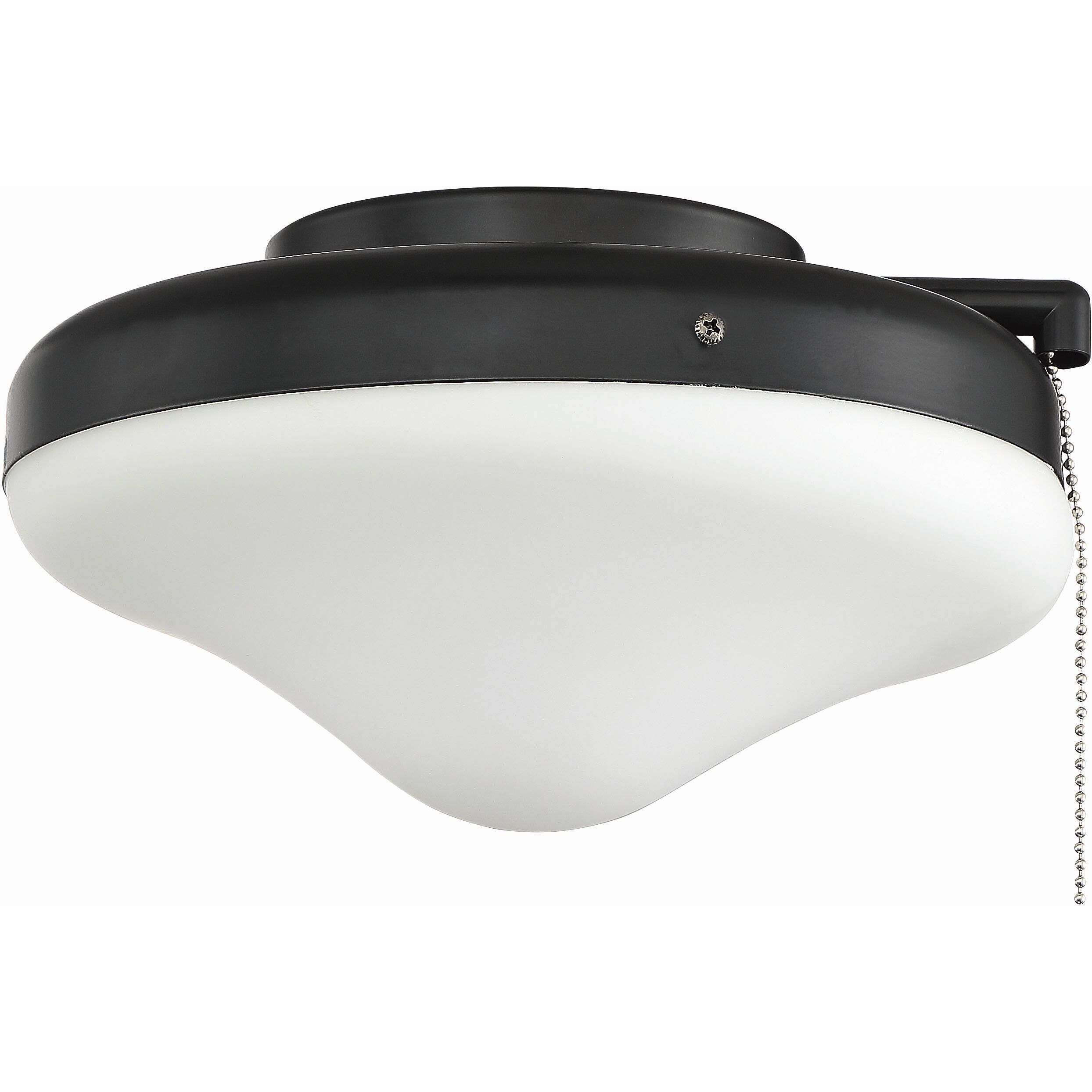 All Weather 10 inch Flat Black Outdoor Fan Light Kit, Universal