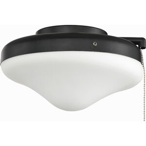 All Weather 10 inch Flat Black Outdoor Fan Light Kit, Universal