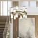 Revolve 12 Light 18.63 inch Clear Glass/Natural Brass Chandelier Ceiling Light