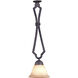 Ferro 1 Light 7 inch Bronze with Ivory Mini Pendant Ceiling Light