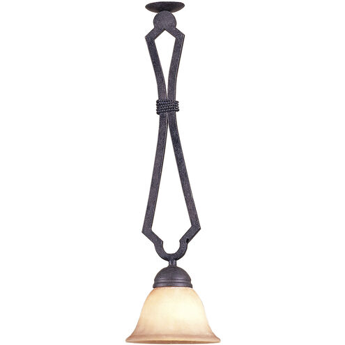 Ferro 1 Light 7 inch Bronze with Ivory Mini Pendant Ceiling Light