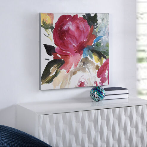 Single Rose Multi-Color Canvas Wall Art