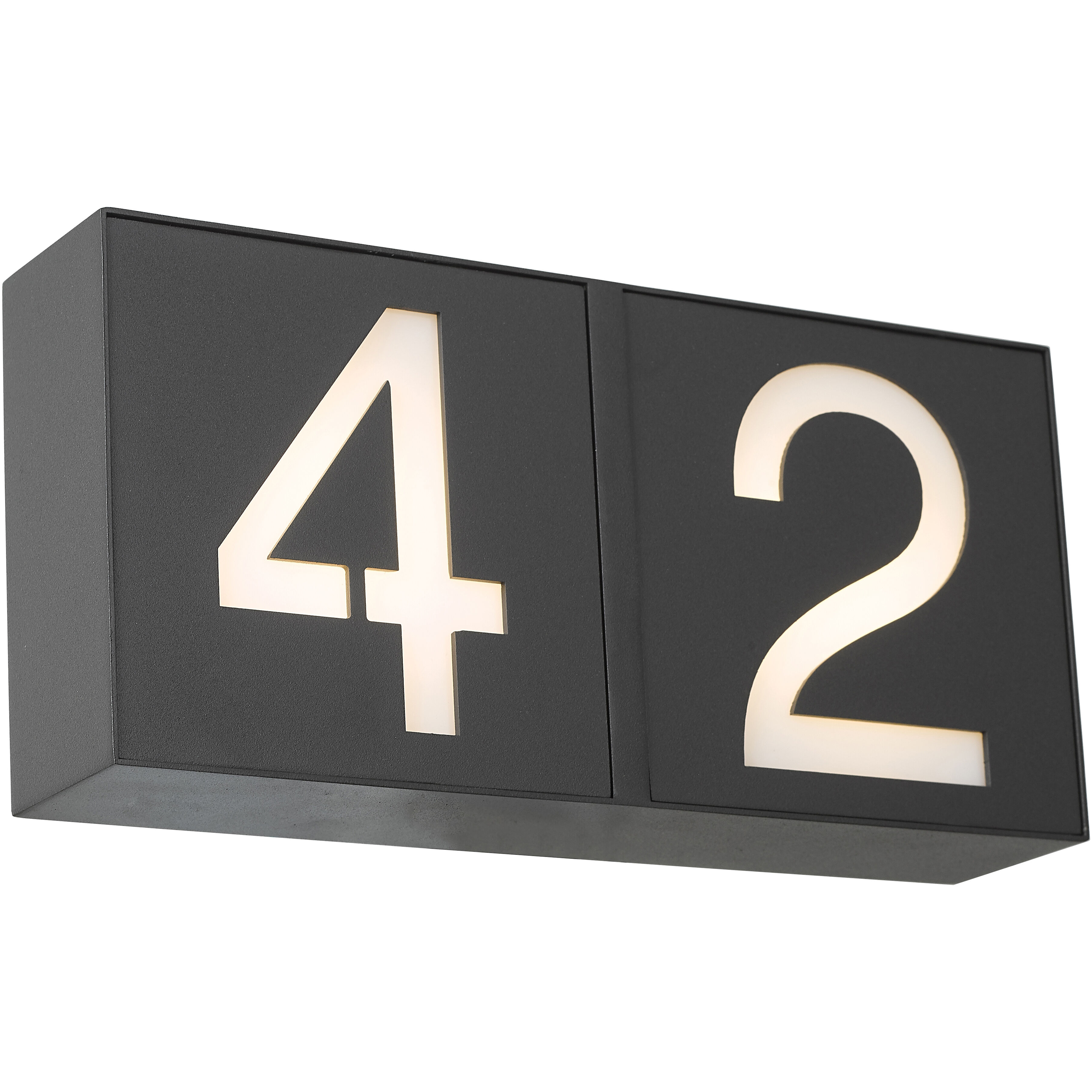 Numero LED 5 inch Matte Black Outdoor Wall Light