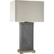 Elliot Bay 28 inch 100.00 watt Gray with Stone Outdoor Table Lamp