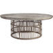 Refuge 40 X 40 inch Polished Concrete with Natural Coffee Table