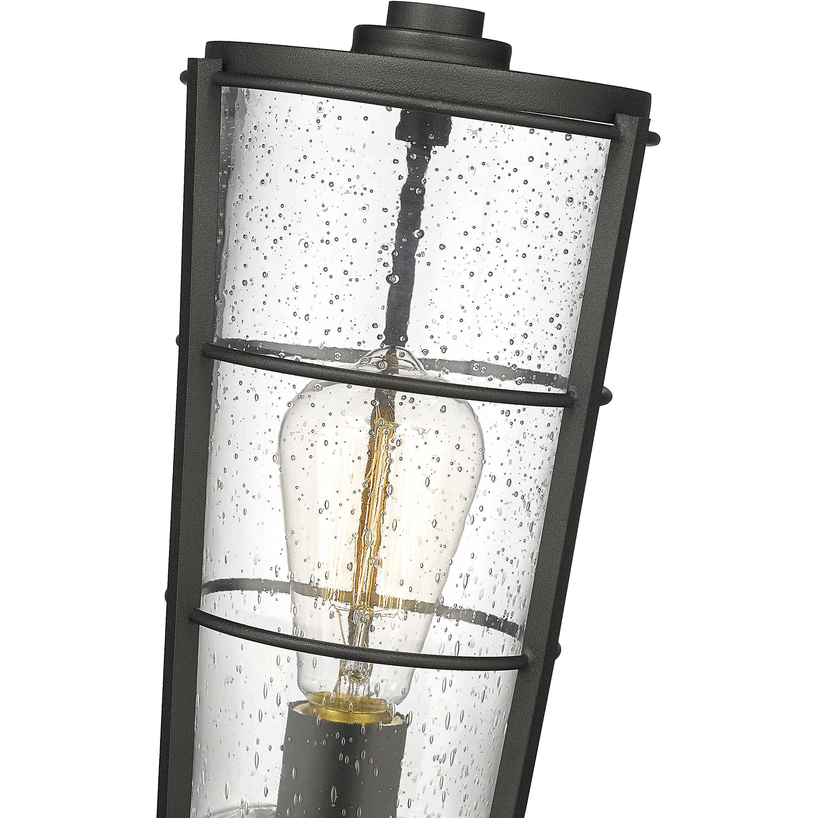 Helix 1 Light 17.25 inch Black Outdoor Pier Mounted Fixture